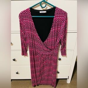 Ricki's Pink Chevron Long Sleeve Dress